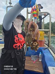 [진해문어낚시] 오늘도 굵직굵직 돌문어 쭉쭉올려주시며 찐한 손맛 보고왔습니다^0^