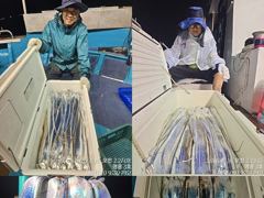 14석통영명륜3호)왕갈치 빛깔 좋고 씨알 좋고 쿨러조황 밤새도록 고생하셨습니다(계속예약가능)