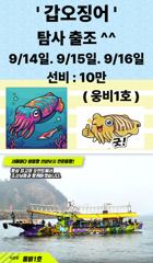 출조안내 - #무창포_킹피싱_킹피쉬호_9월_쭈갑_26일부터_갑오징어_출조_평일주말_자리_남아있습니다.