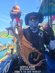 통영 송현호))실시간 돌문어 매일 느나 느나~